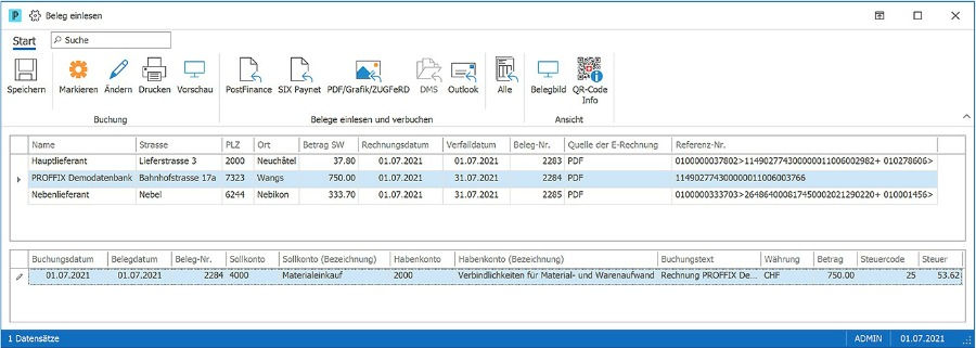 Software um Kreditoren-Belege einlesen
