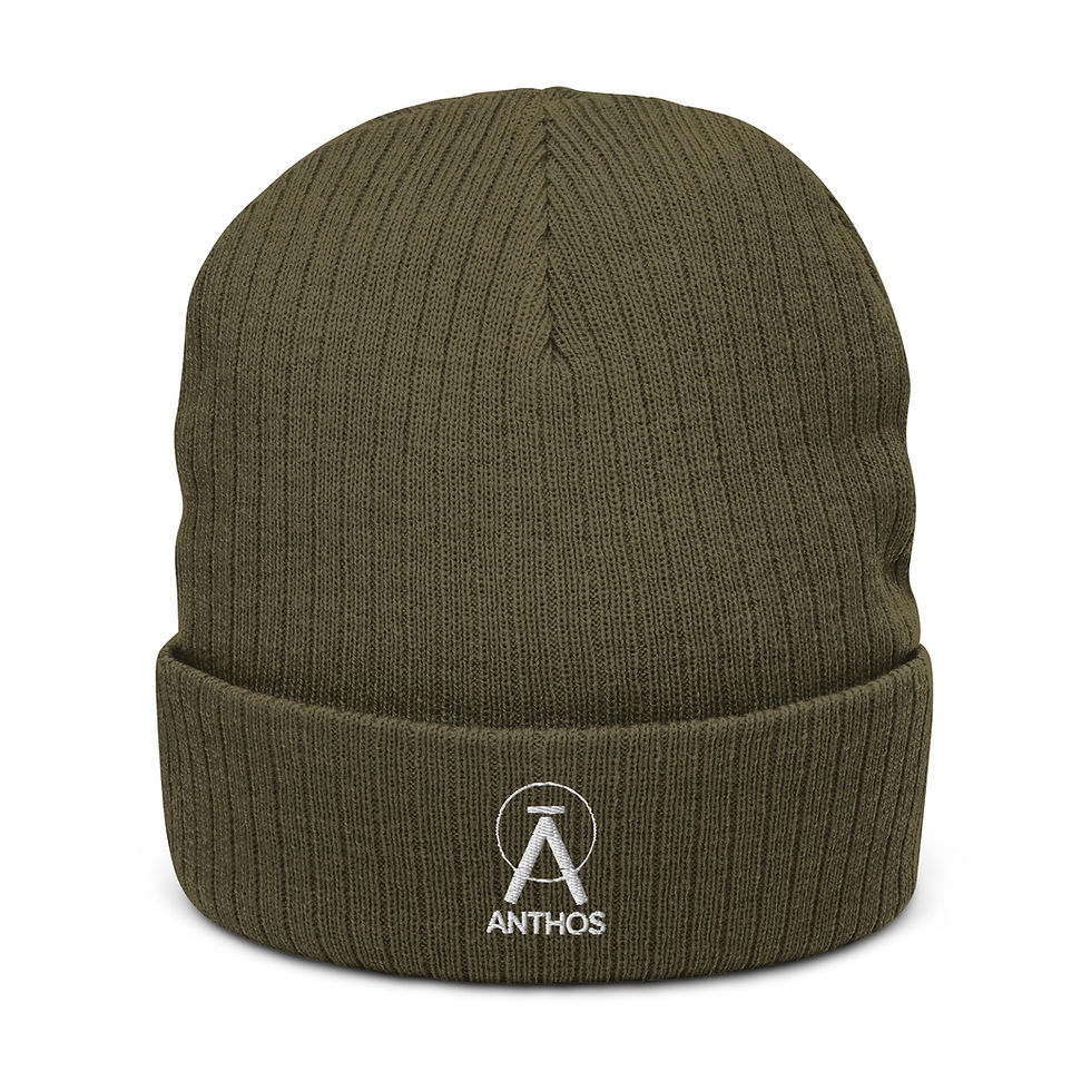 Thumbnail: Anthos Ribbed Knit Beanie