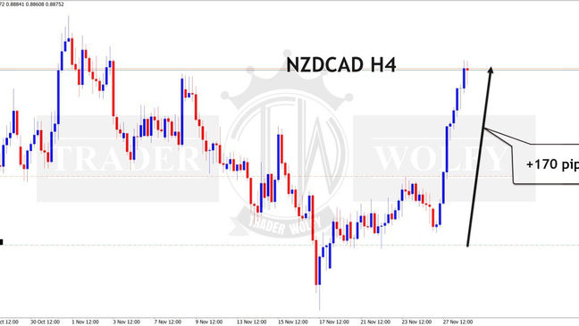 NZDCAD H4 +170 pips