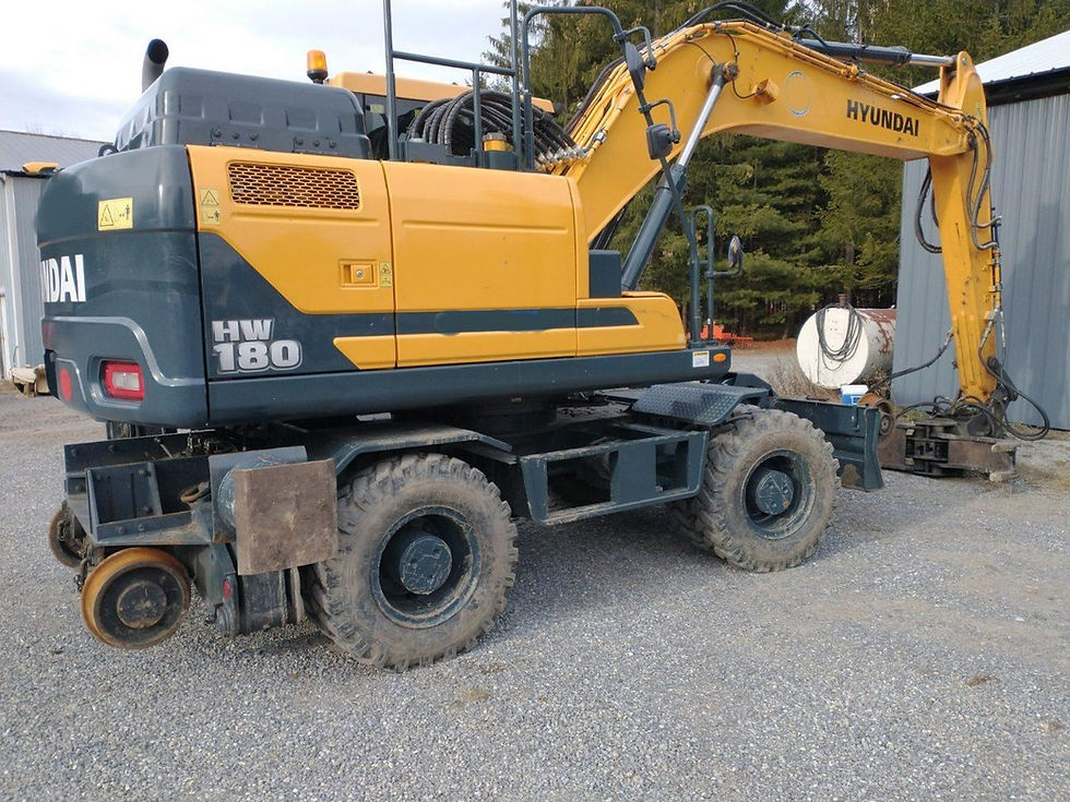 Thumbnail: 2019 Hyundai HW 180 Hi Rail Rubber Tire Excavator