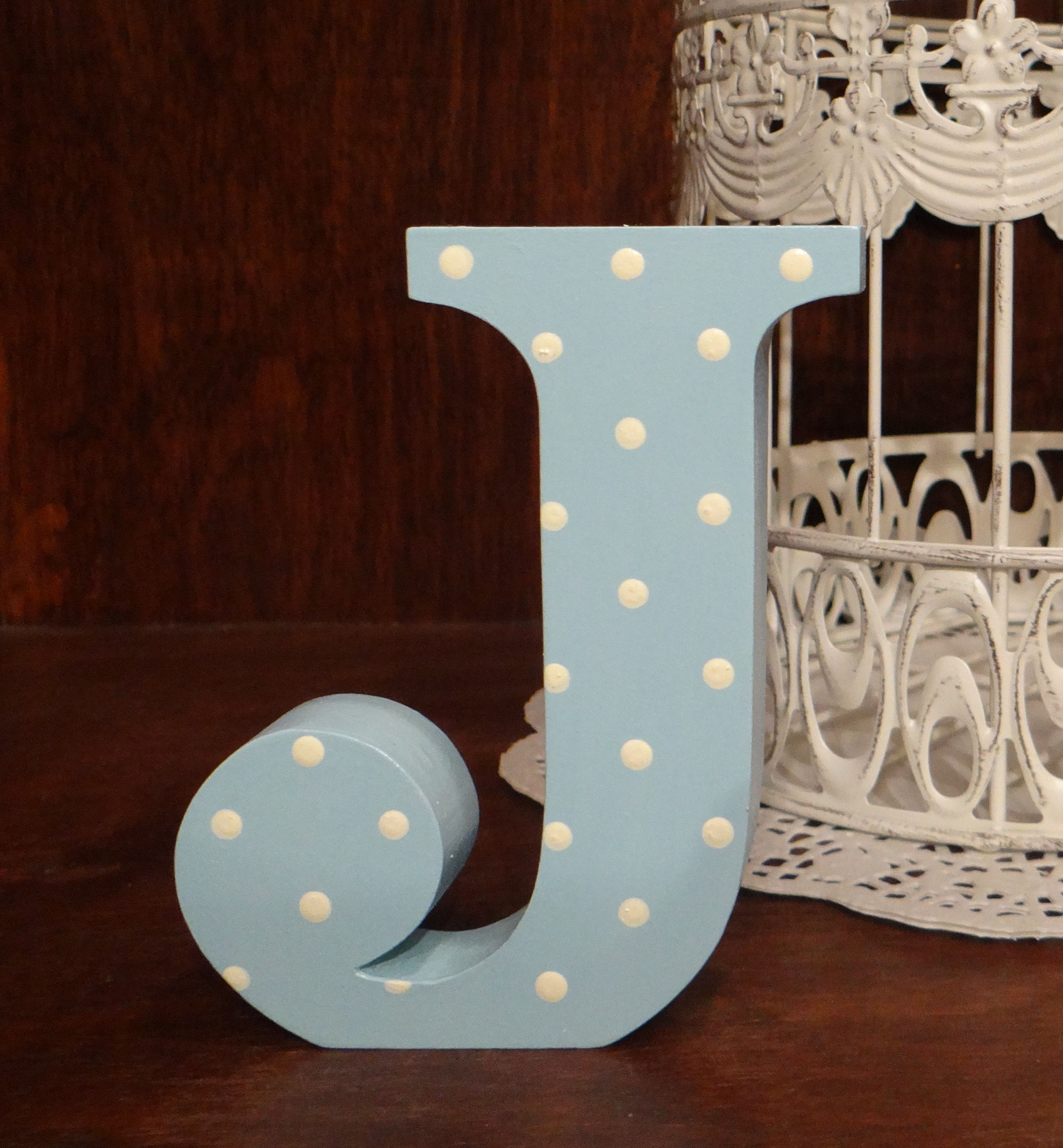LETRAS ROMANICAS 12 cm POLKA DOT - POR PEDIDO