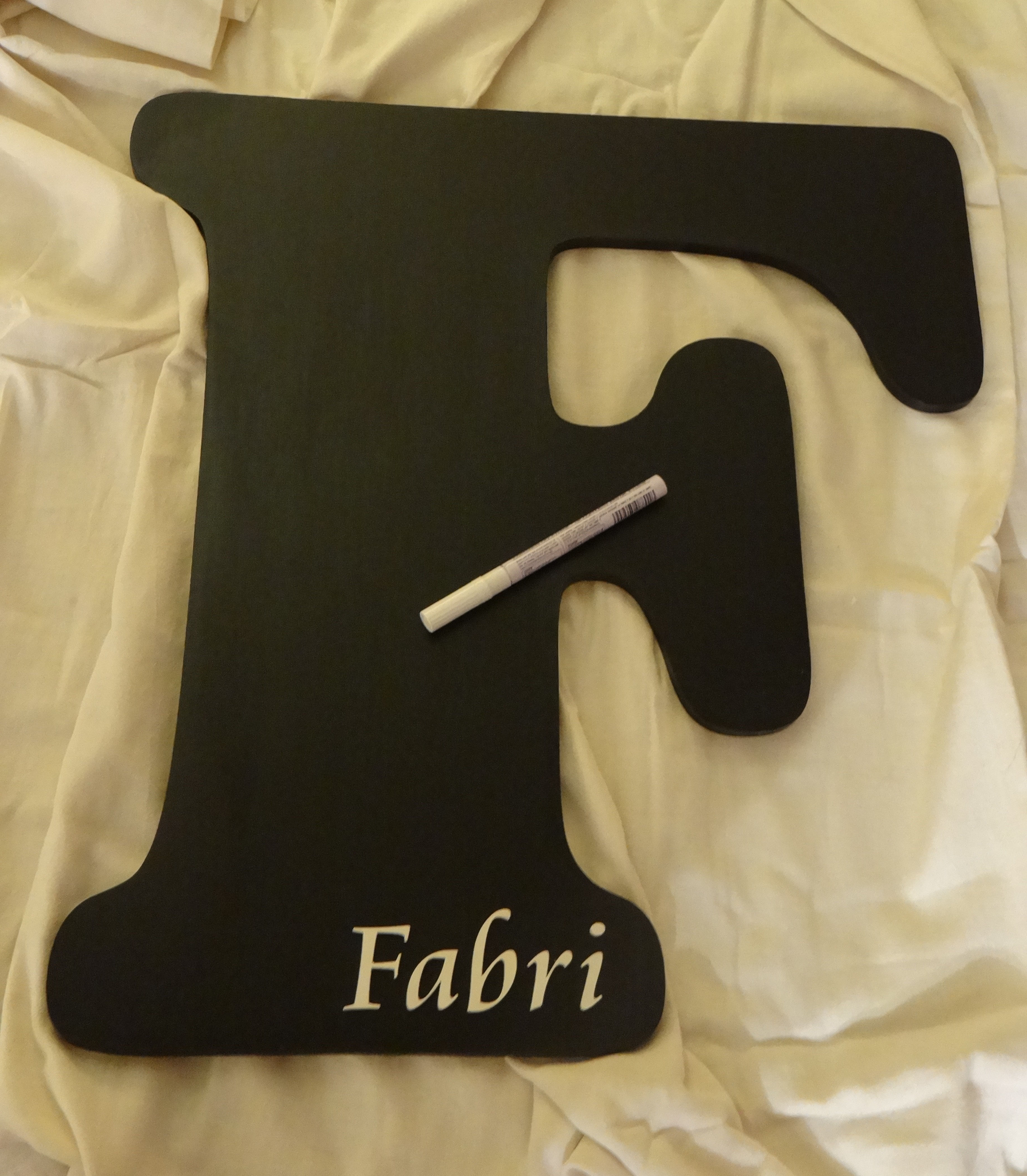 INICIAL PIZARRA 50 CM con nombre pequeño en madera - POR PEDIDO