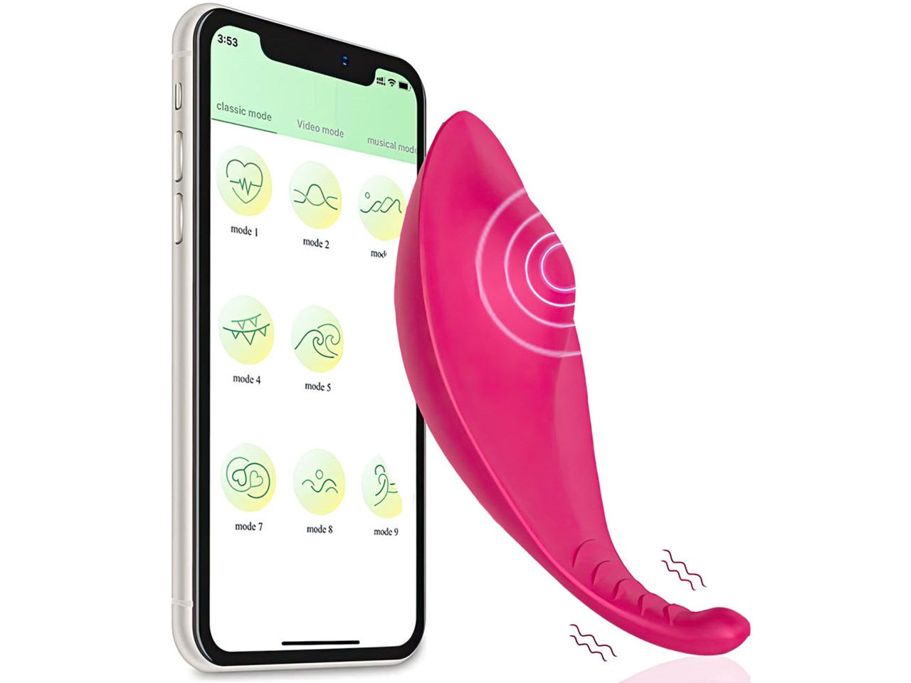 Vibrador Calcinha - Estimulador Clitoriano com 10 Modos de Vibração Bluetooth -