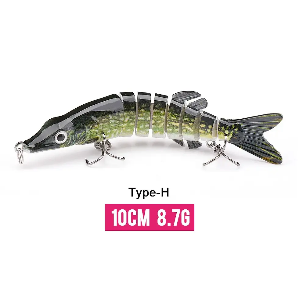 Thumbnail: VTAVTA 10/14cm Sinking Wobblers Fishing Lures Jointed Crankbait Swimbait 8