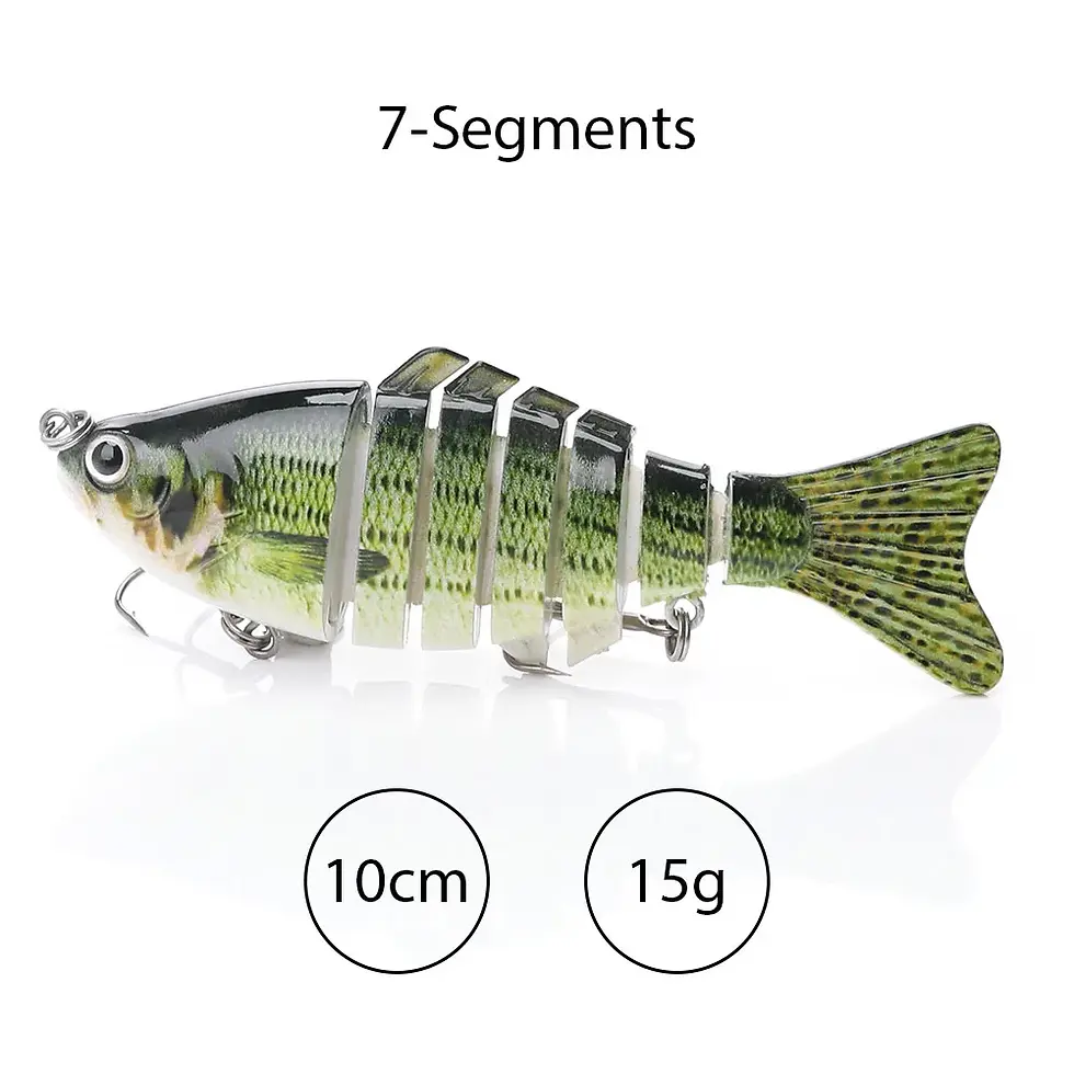 Miniatura: Multi-Jointed 10cm Slow Sinking Swimbait Fishing Lure with Treble Hooks