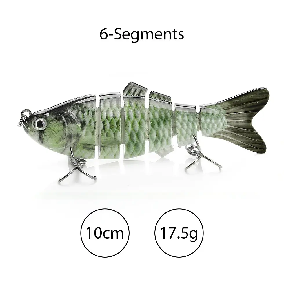 Miniatura: Multi-Jointed 10cm Slow Sinking Swimbait Fishing Lure with Treble Hooks
