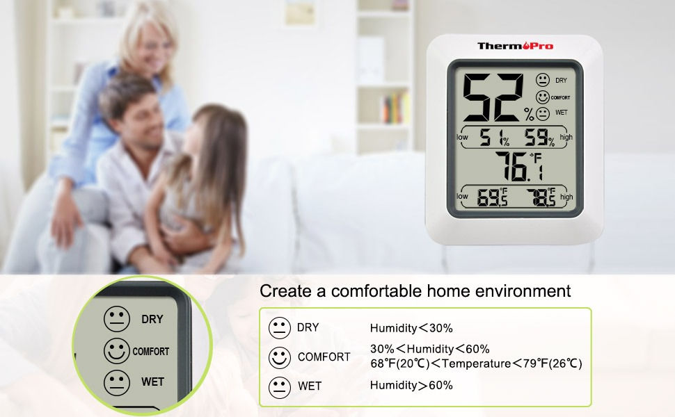 Miniatura: ThermoPro TP50 Termómetro / Higrometro ambiental