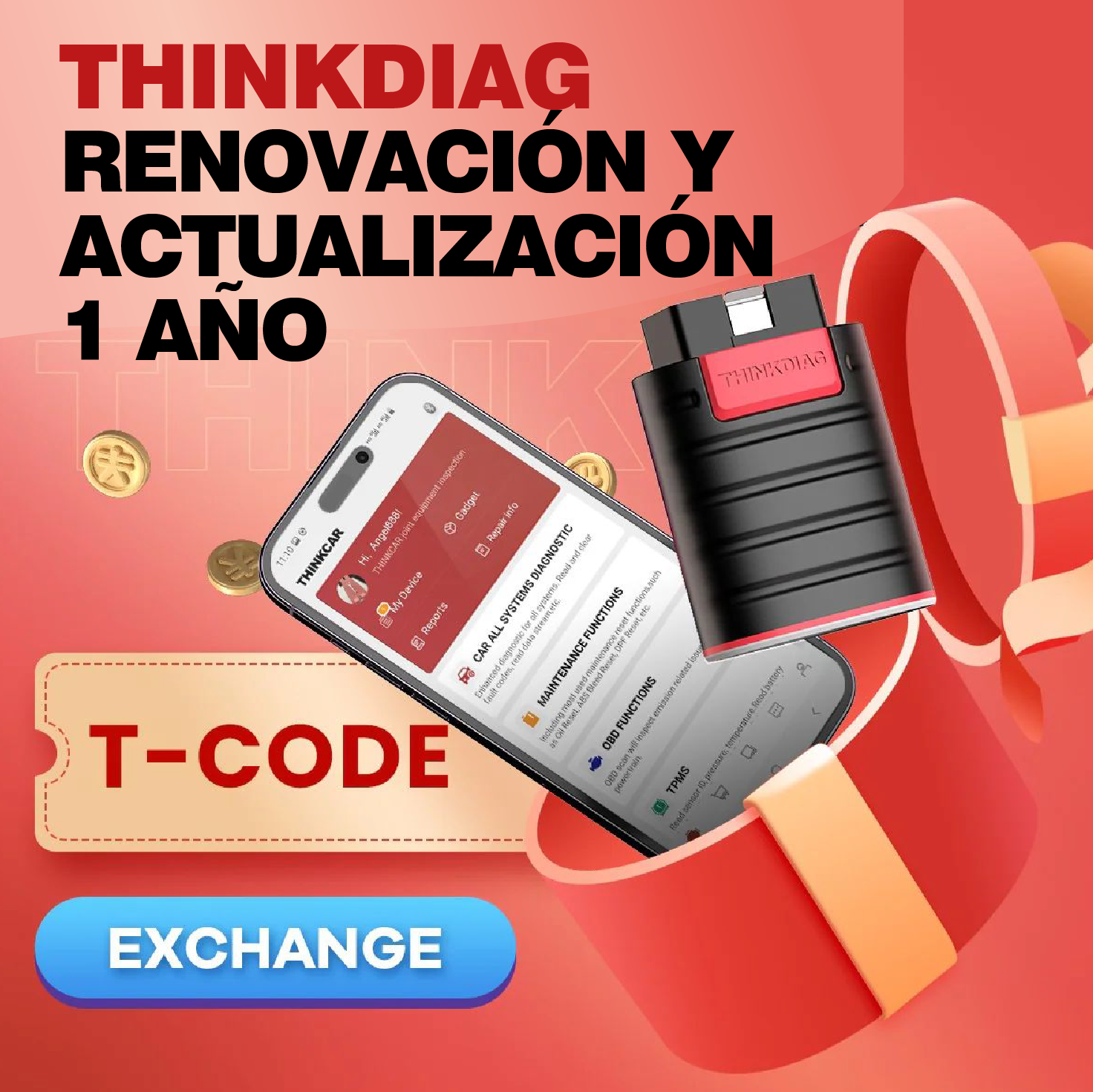 THINKDIAG T-CODE Renovacion y actualización 1 año