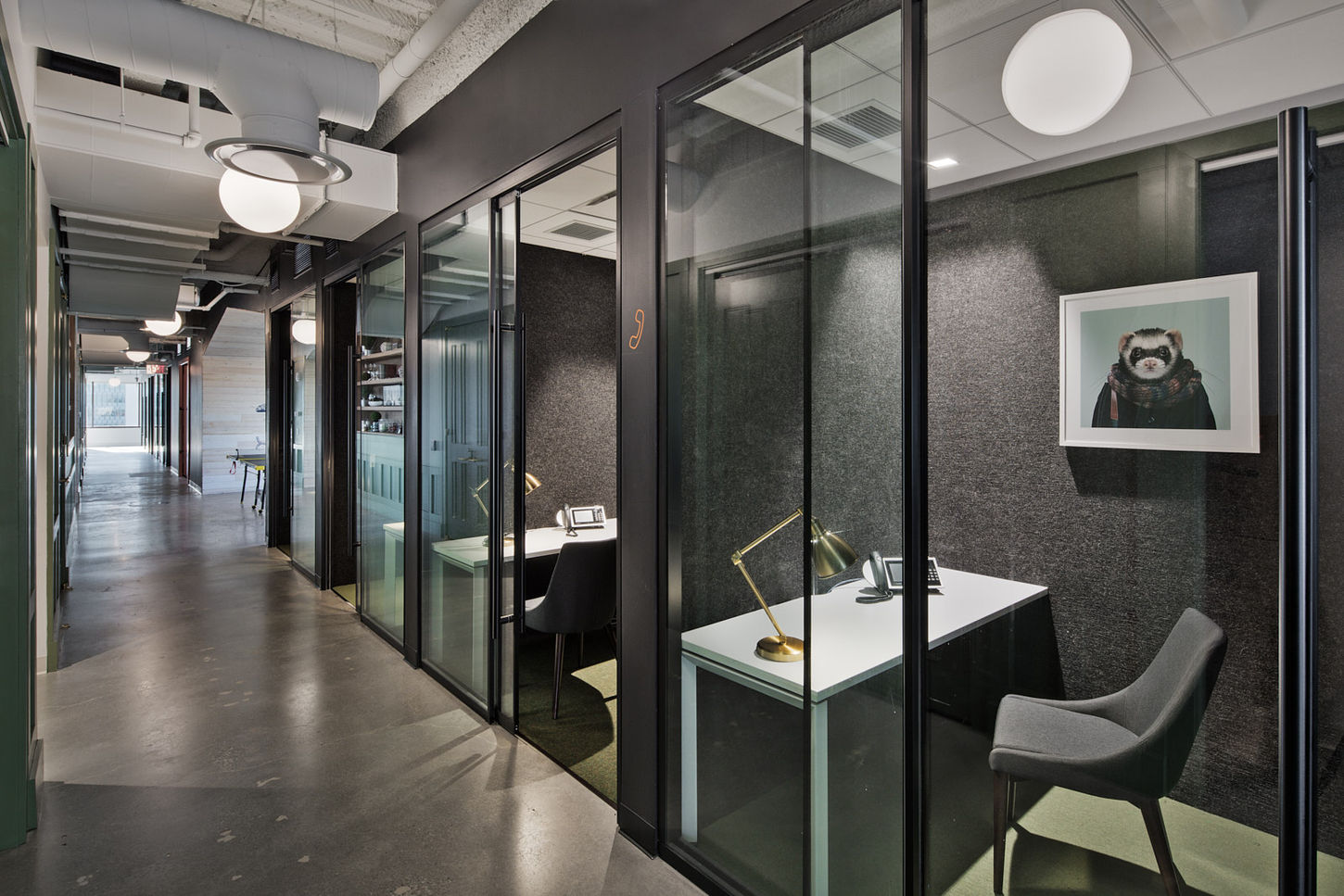 Phone booth area for team members to concentrate or take a private phone call. Design by Perkins + Will, photography by Ines Leong / L-INES Photo