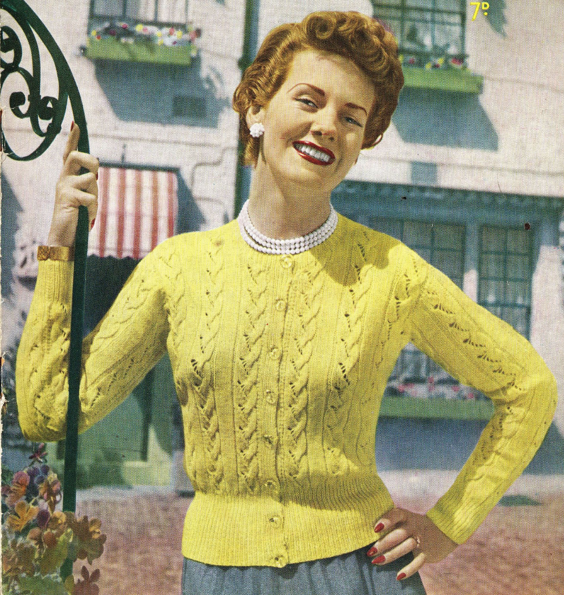 7375S ladies vintage knitting pattern PDF