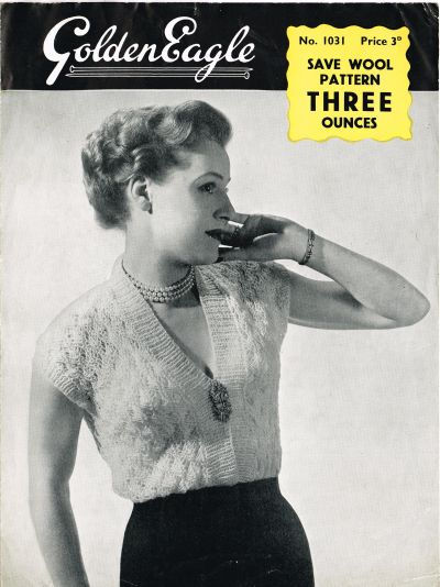 Golden Eagle 1031 ladies ummer top vintage knitting pattern  PDF Download