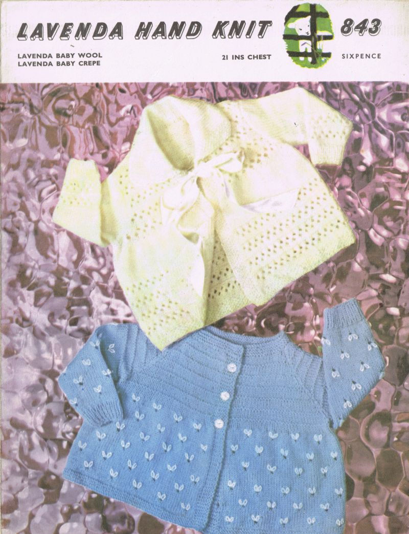 Lavenda 843 baby matinee coat vintage knitting pattern  PDF Download