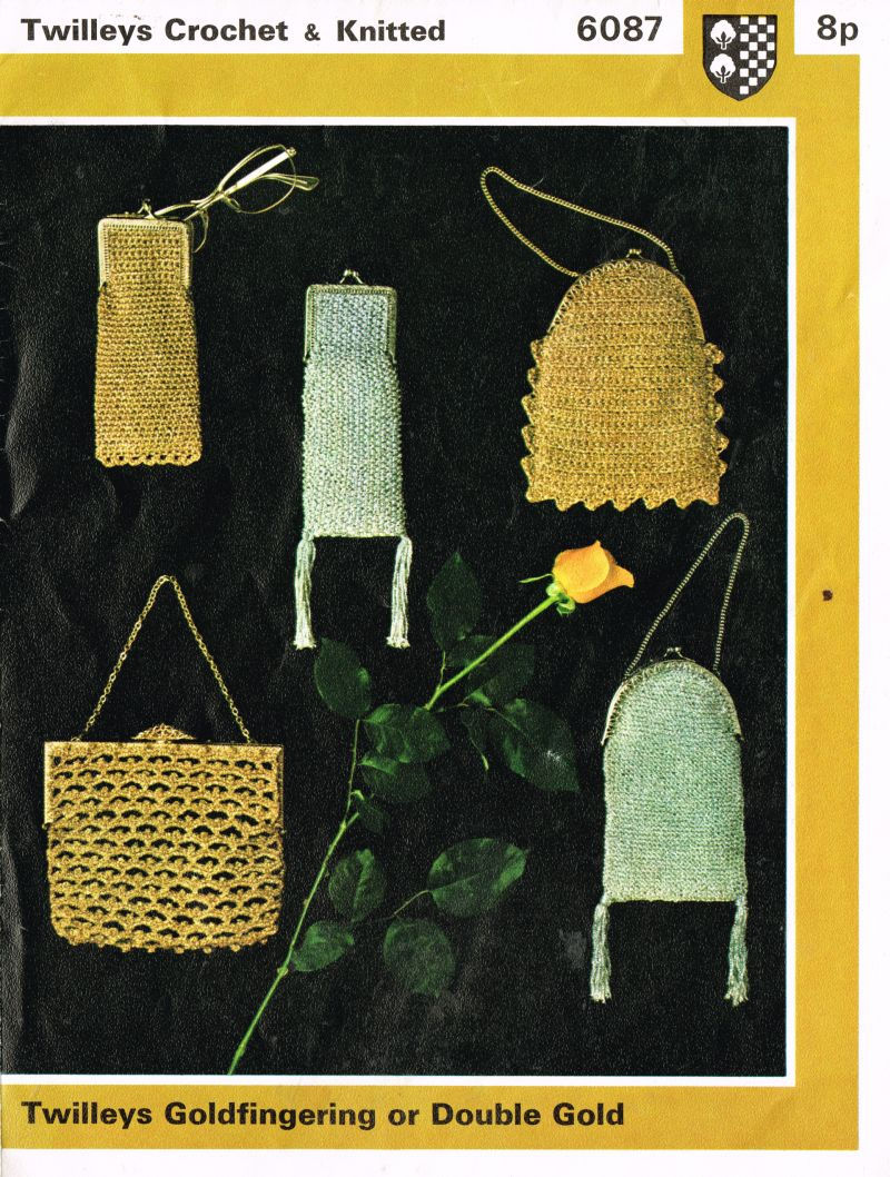 6087T ladies bags vintage knitting and crochet pattern  PDF Download