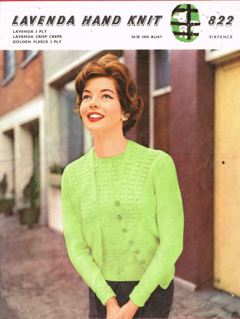 Lavenda 822 ladies twinset vintage knitting pattern PDF Download