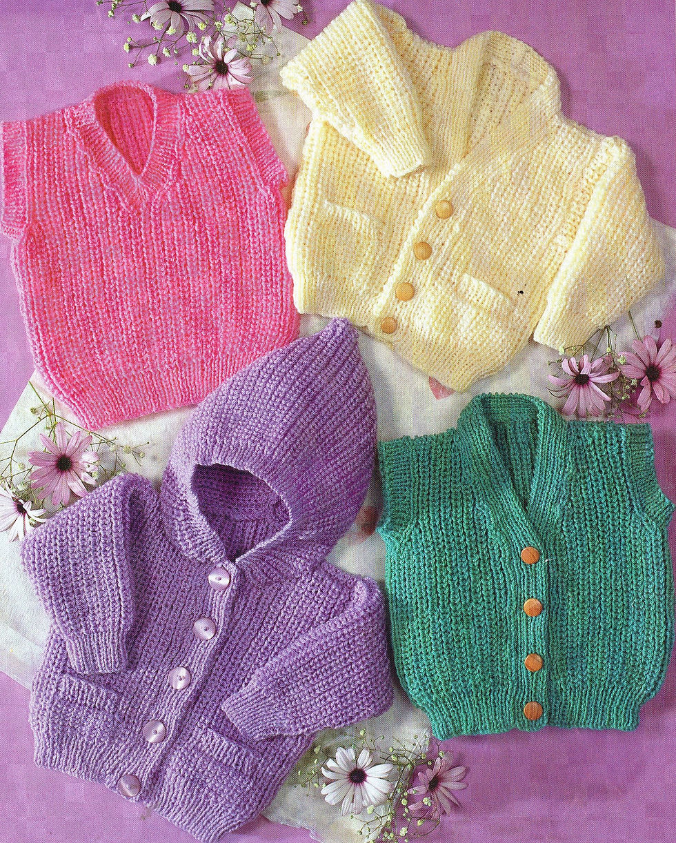 7193KC baby vintage knitting pattern PDF