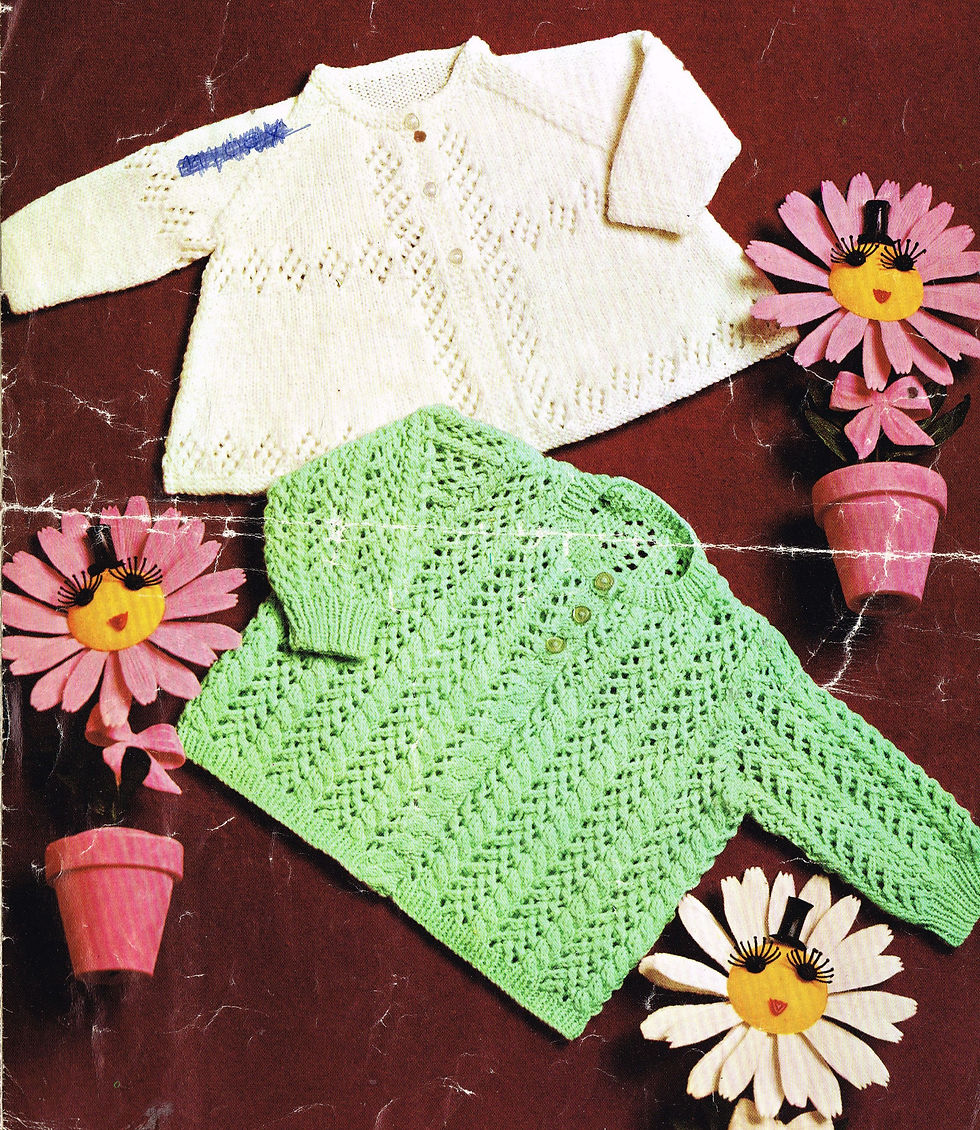 6274P baby vintage knitting pattern PDF