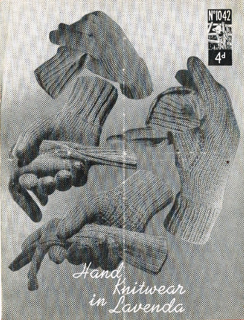 Lavenda 1042 mens gloves vintage knitting pattern  PDF Download