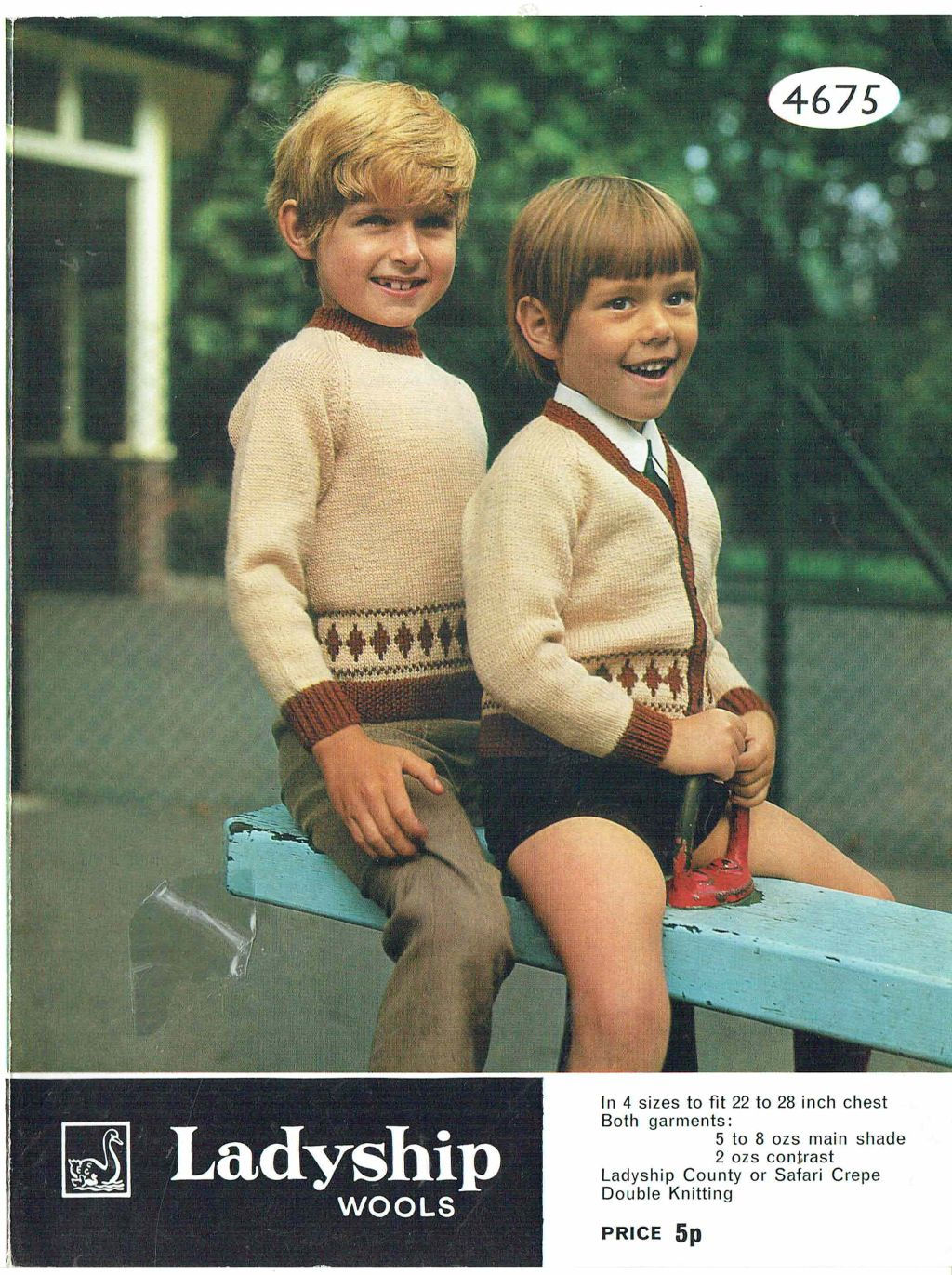 Ladyship 4675 childrens cardigan jumper vintage knitting pattern   PDF Download
