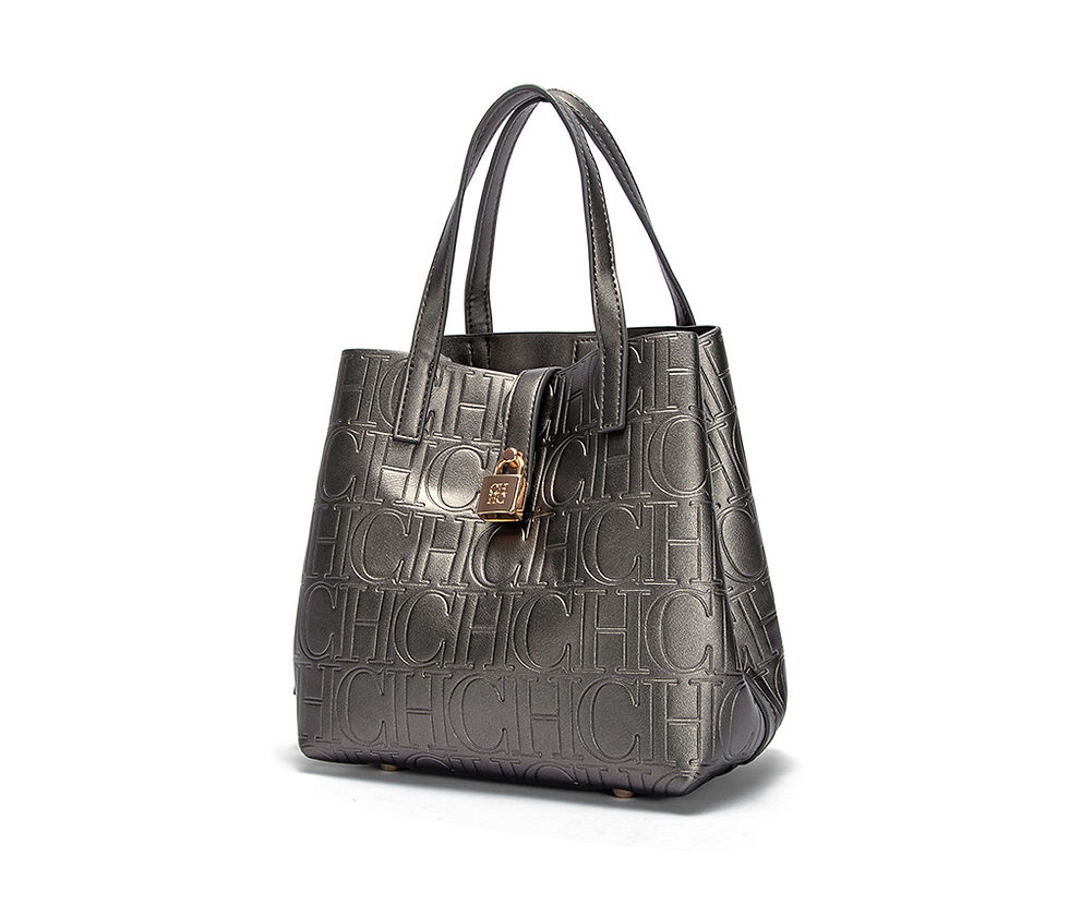 Miniatura: CHCH Women's Tote Bag New Steel Embossed Handheld Bun Mother Shopping Bag