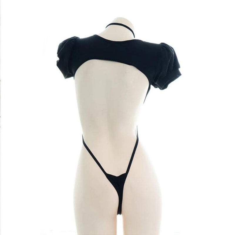Thumbnail: Backless Sexy Straps Bandage Underwear Set One-piece Bikini Costume Women Pajama