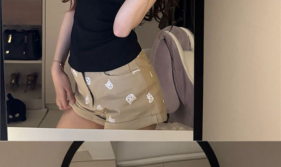 Thumbnail: American Style Short Sleeve T-Shirt Women's Summer New Fashion Printed Diamond L