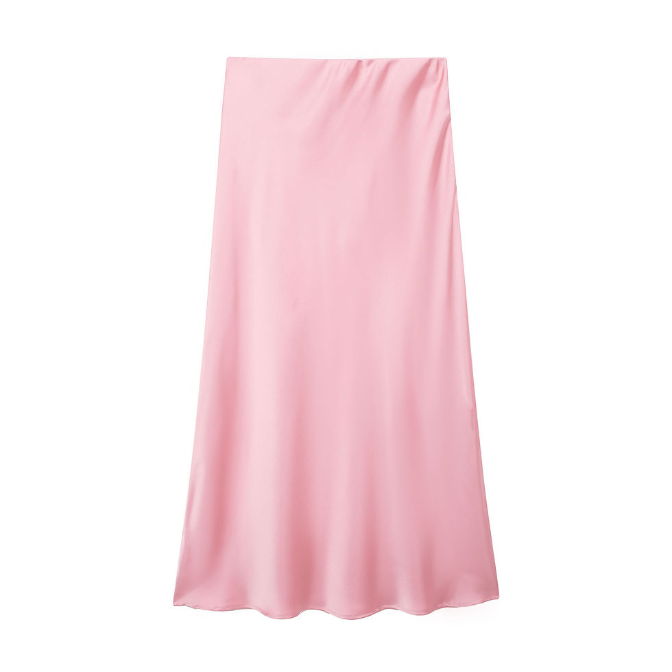 Thumbnail: Willshela 2024 Black Satin Skirt Woman High Waist Elegant Long Skirts For Women 