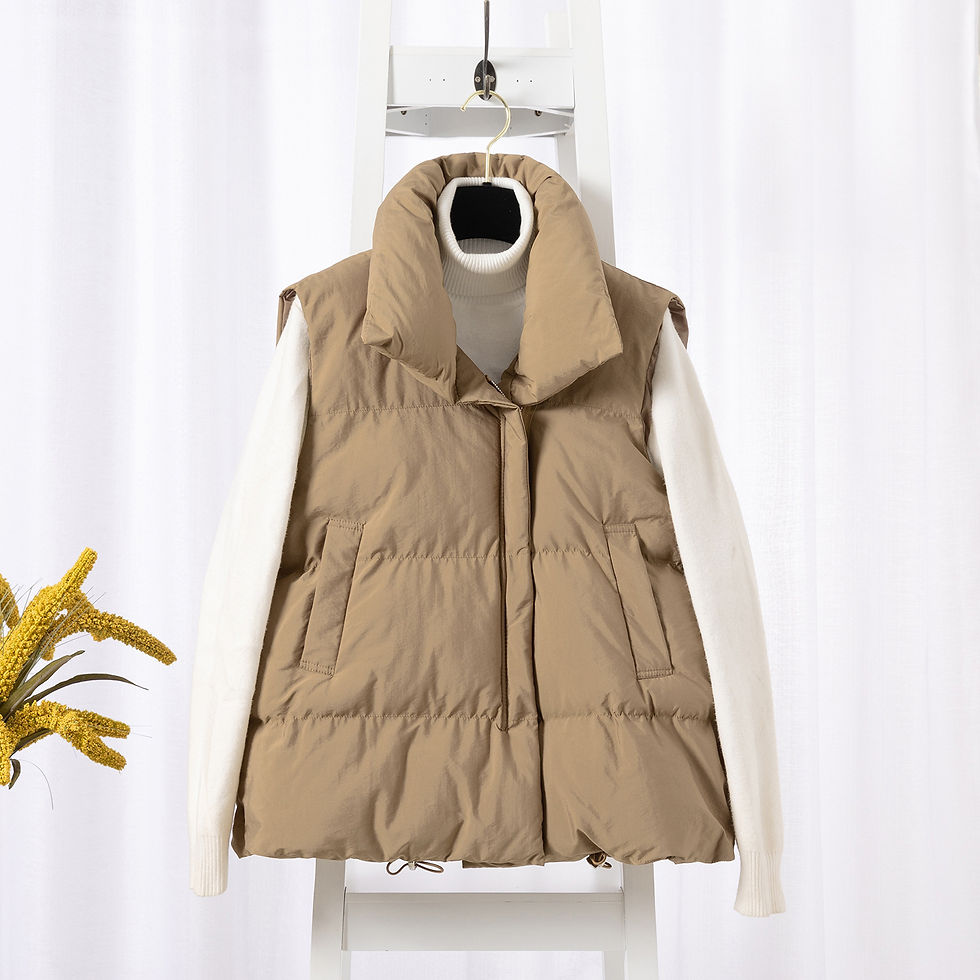 Thumbnail: Women Fashion Autumn New 2024 Stand Collar Elegant Down Coats Warm Outerwear Cas