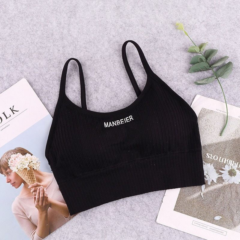 Thumbnail: New Sports Bra For Women Gym Sexy Crop Top Bra Women Cotton Underwear Soft Comfo