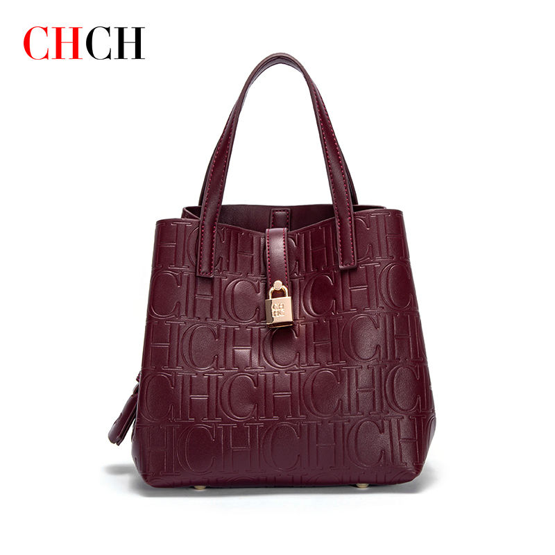 Miniatura: CHCH Women's Tote Bag New Steel Embossed Handheld Bun Mother Shopping Bag