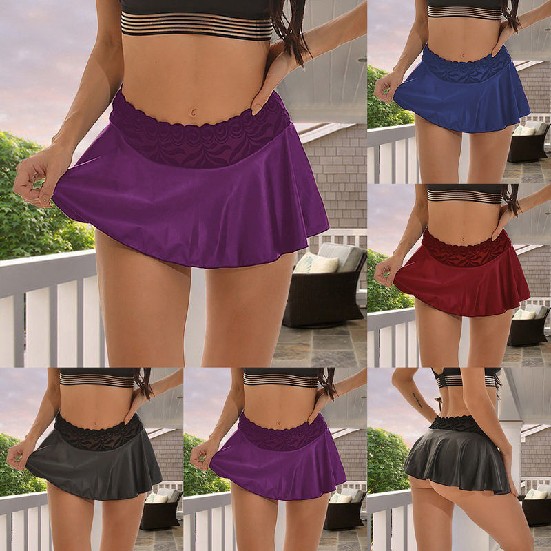 Thumbnail: Sexy Mini Pleated Skirts for Women Lace Skirt Fashion High Waist Summer Skirt Gi