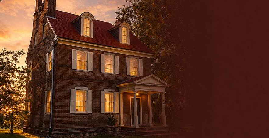 Historic house at sunset glow.png
