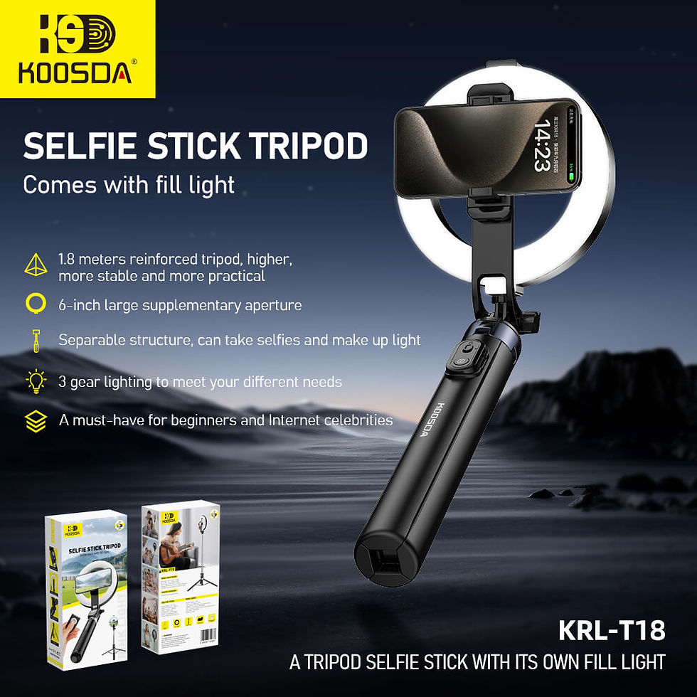 Thumbnail: KRL-T18 A Tripod Selfie Stick With Its Own Fill Light