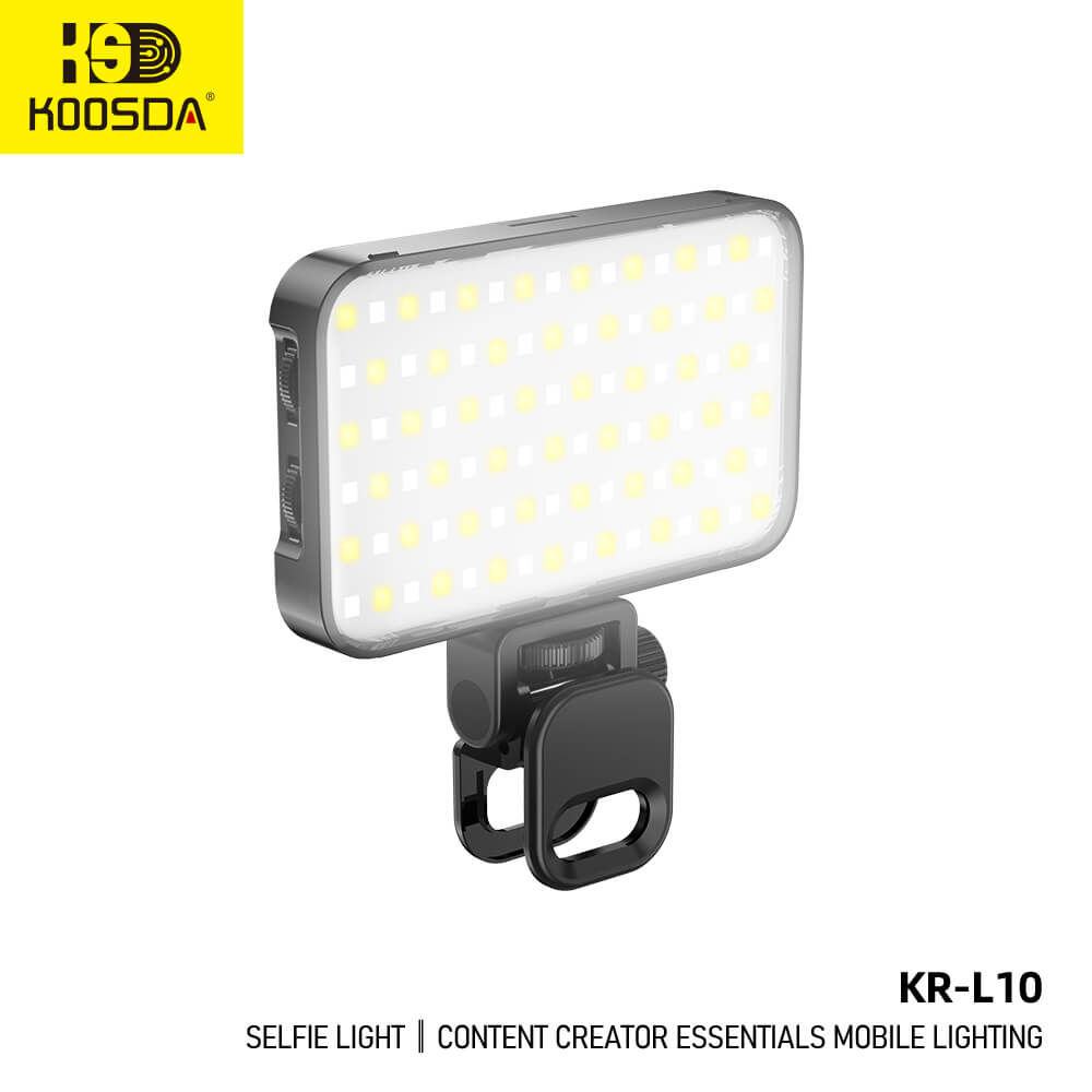 KR-L10 2000mAh Selfie Light I Content Creator Essentials 360° Mobile Lighting
