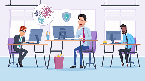 Man nervous about his health and covid-19 testing work stresses and mental health wellness evaluation