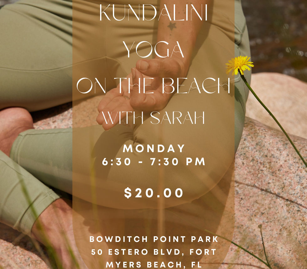 Kundalini Yoga on the Beach 6:30-7:30 PM