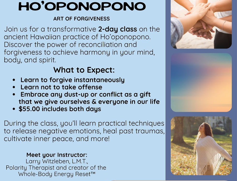 Ho’oponopono, the Art of Forgiveness with Larry