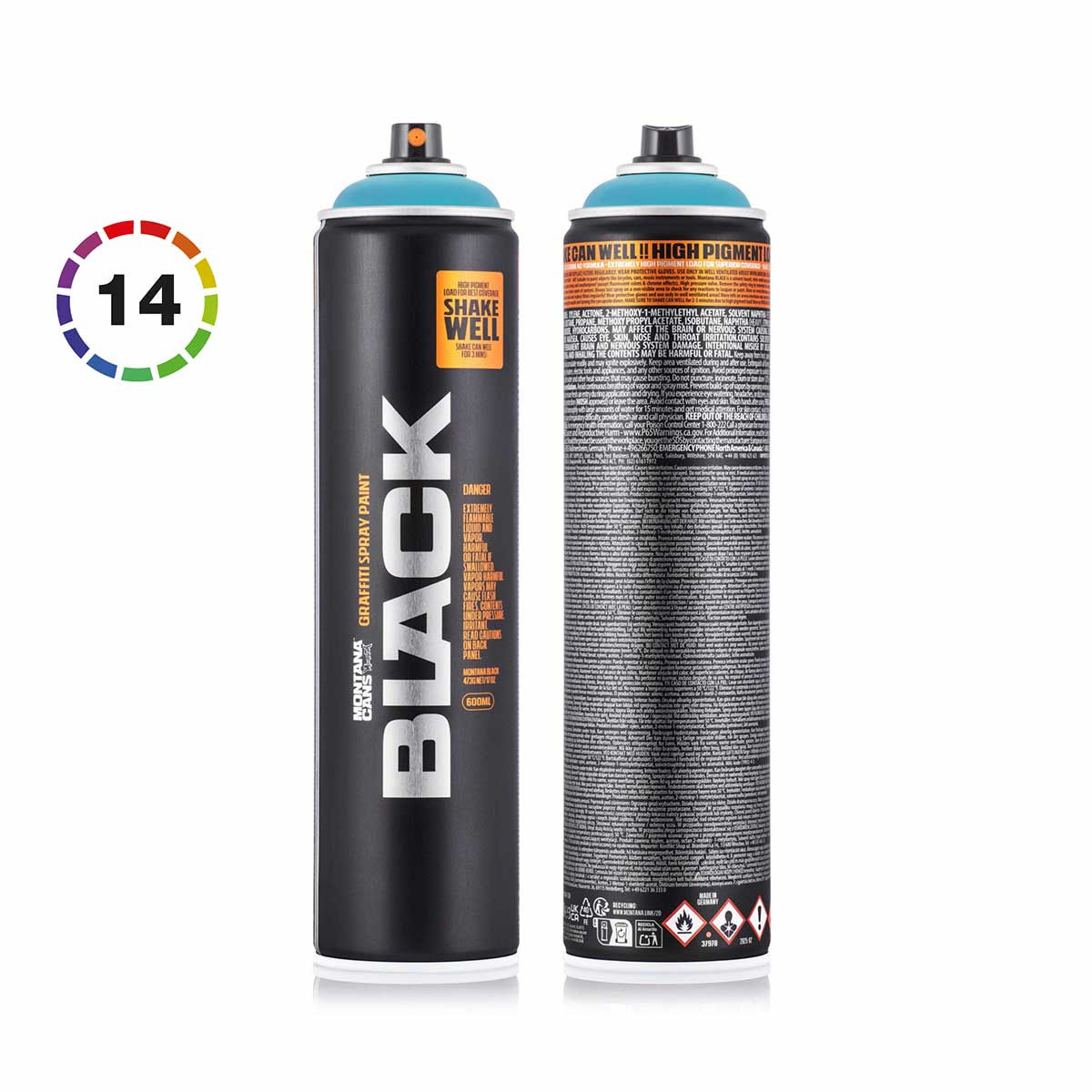 ombe peinture Montana BLACK 600 ml haute pression