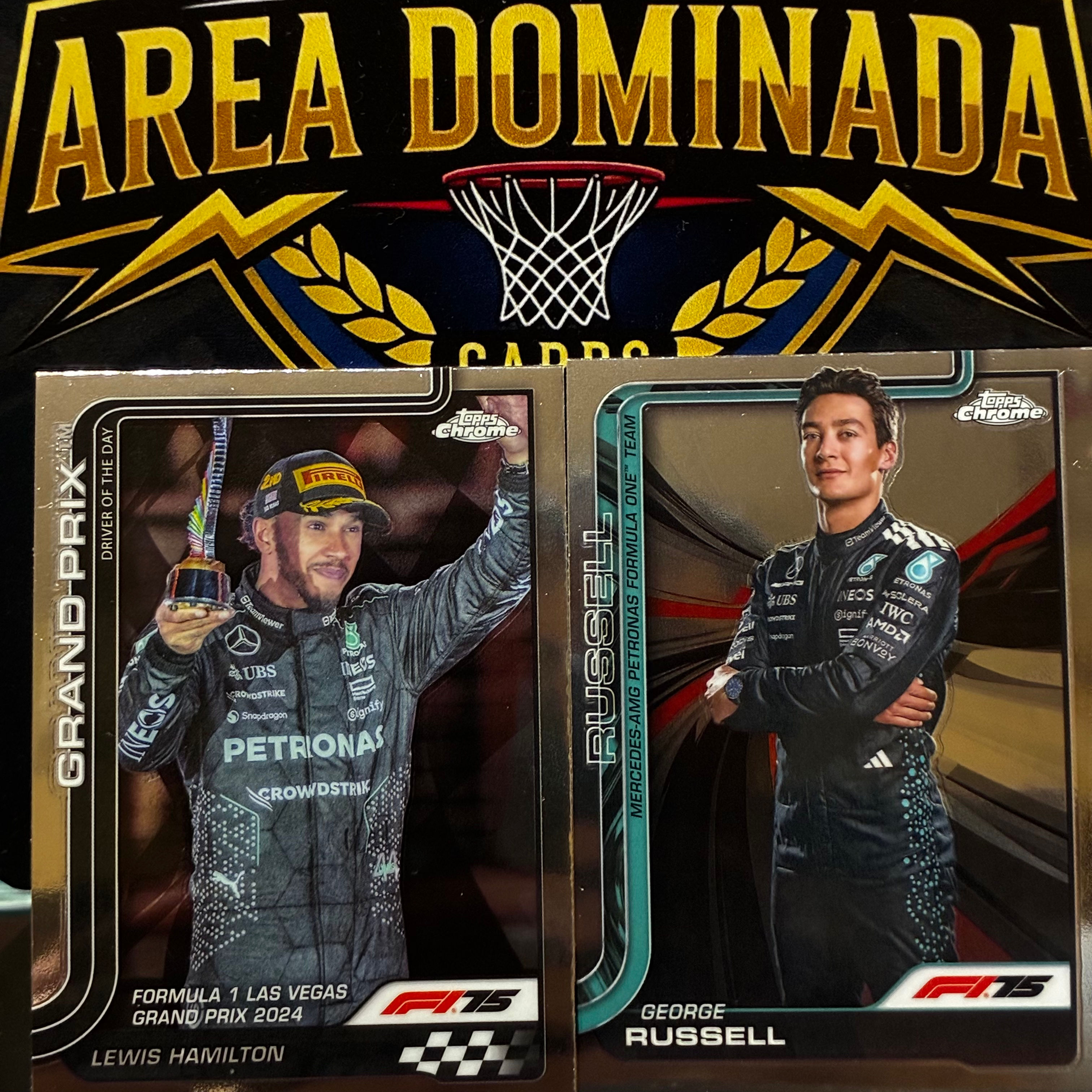 Lewis Hamilton e George Russel – Topps Chrome F1 2025