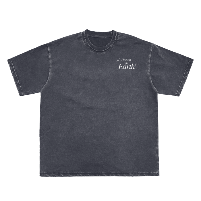 Vintage Washed Scattered Edge Frayed T-Shirt - 250 GSM | My Site Vintage Washed Scattered Edge Frayed T-Shirt - 250 GSM | My Site