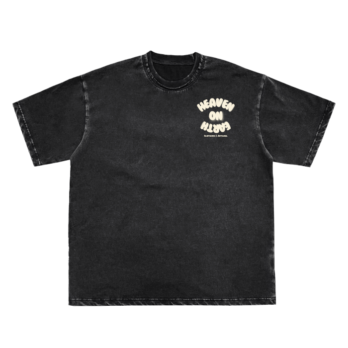Thumbnail: Vintage Washed Scattered Edge Frayed T-Shirt - 250 GSM
