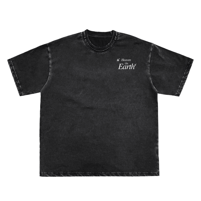 Thumbnail: Vintage Washed Scattered Edge Frayed T-Shirt - 250 GSM