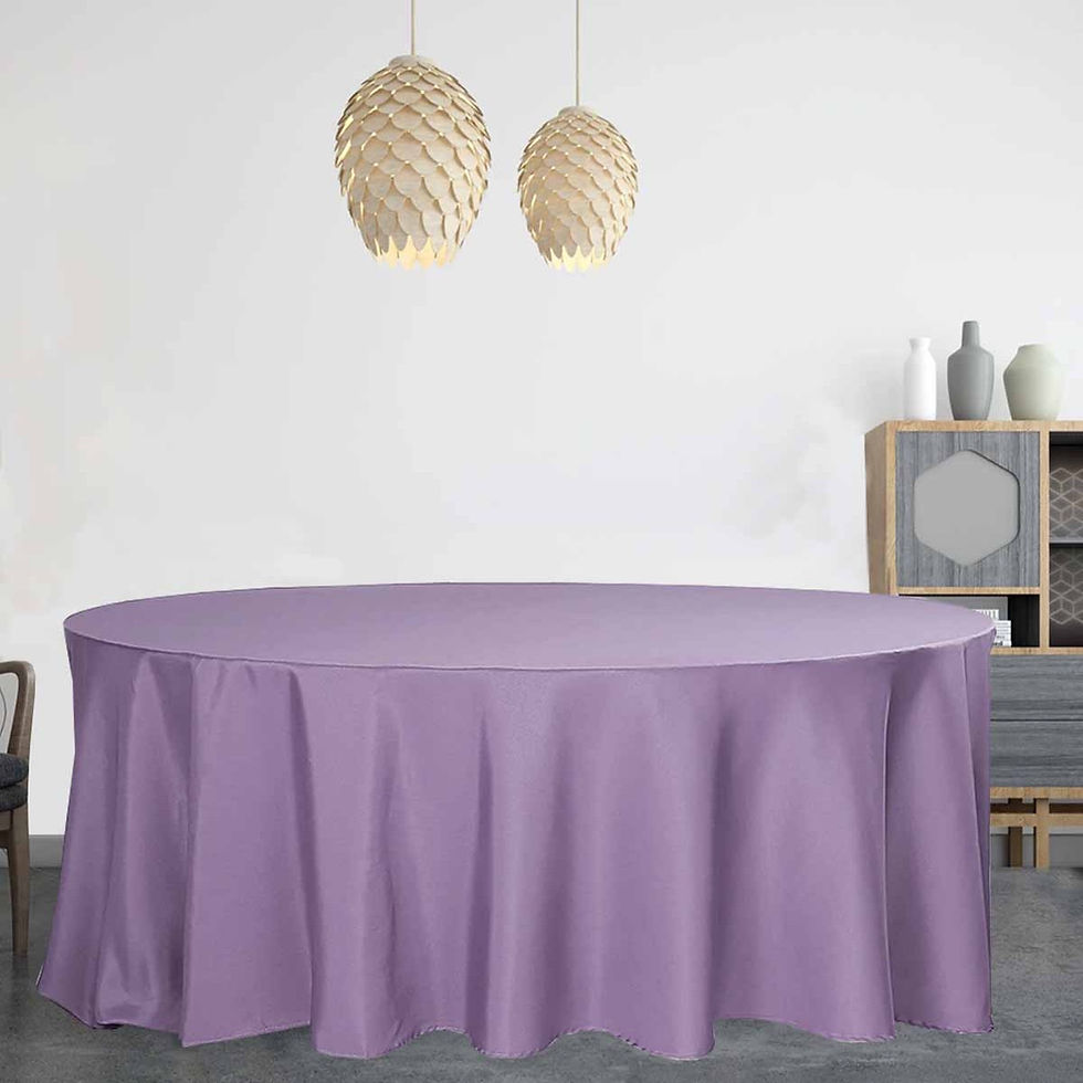 Thumbnail: 120" Pink Polyester Round Tablecloth