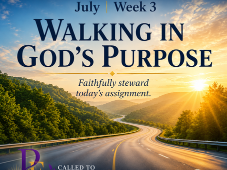 Walking in God's purpose graphic