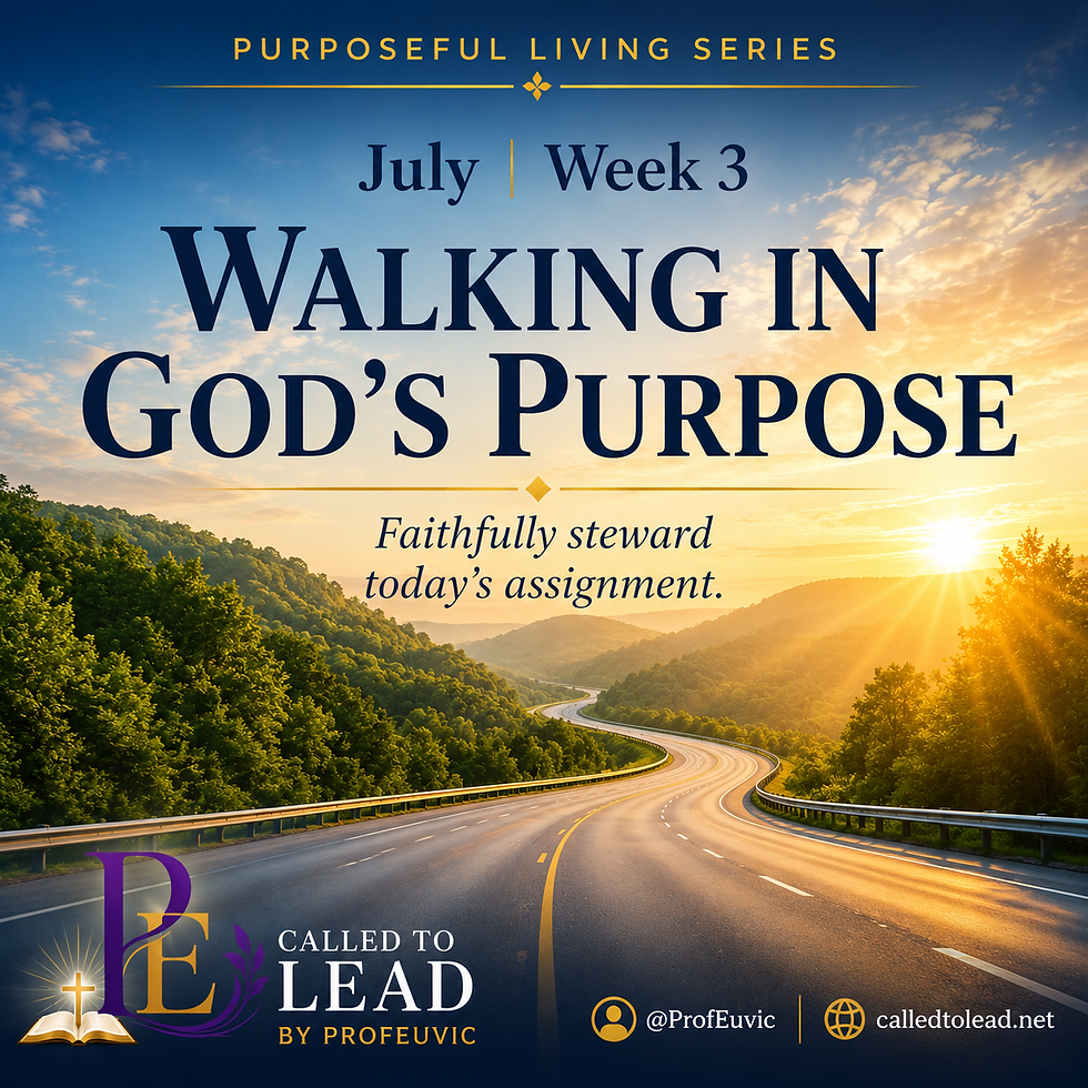 Walking in God's purpose graphic
