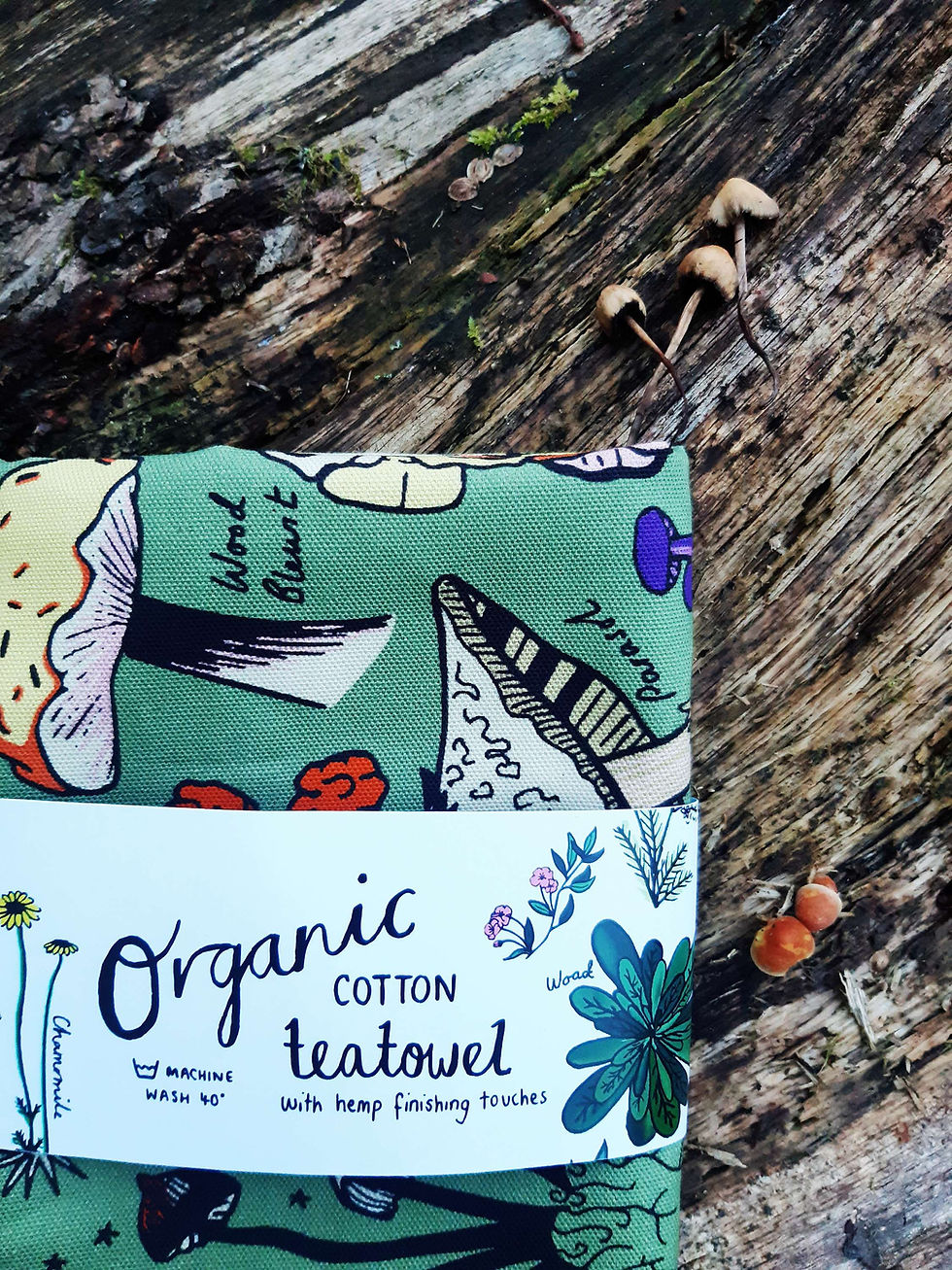 Thumbnail: edible mushroom organic teatowel