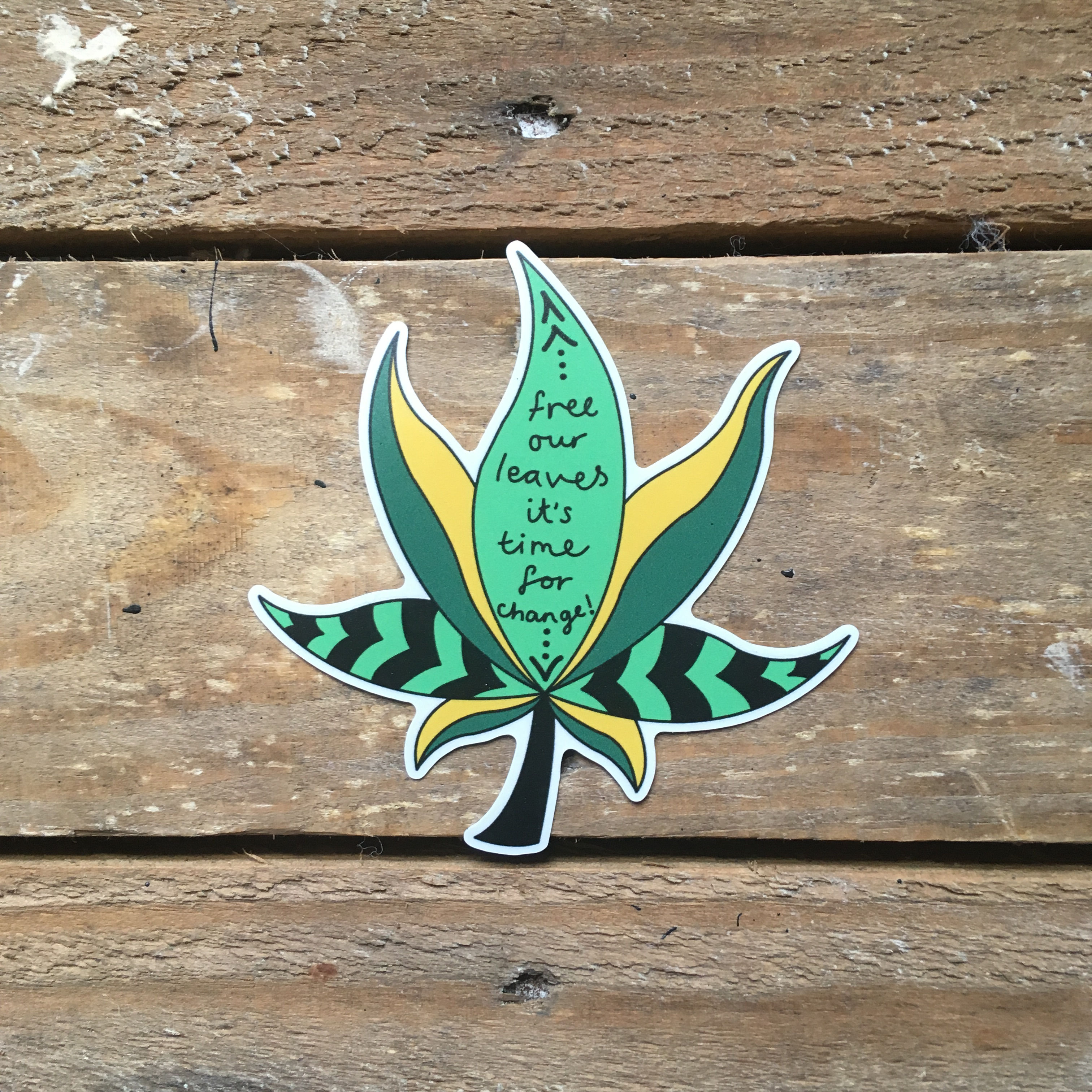 free our leaves sticker 