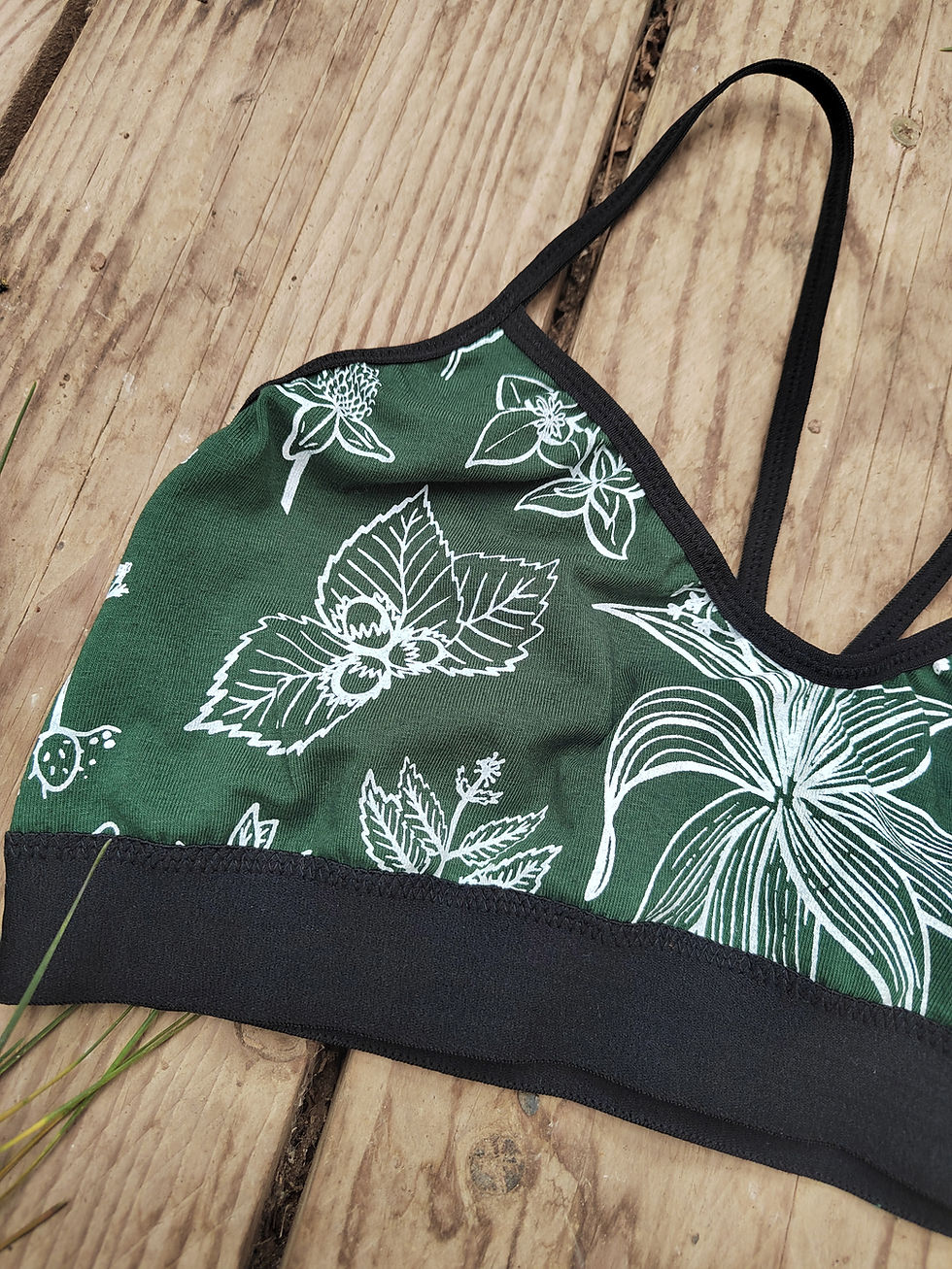 Thumbnail: green wild food hemp/cotton bralet