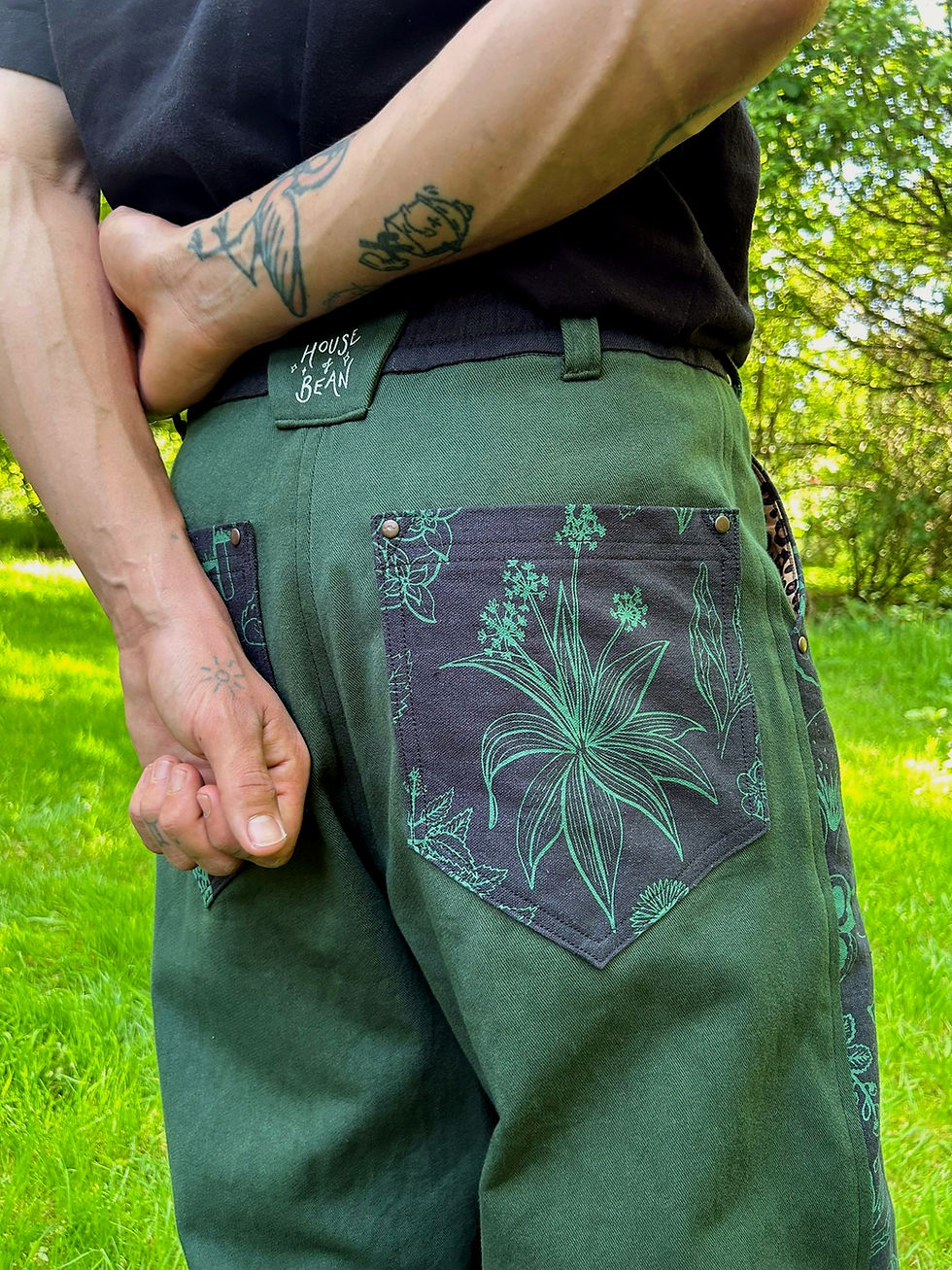 Thumbnail: organic hemp & cotton wide leg jeans