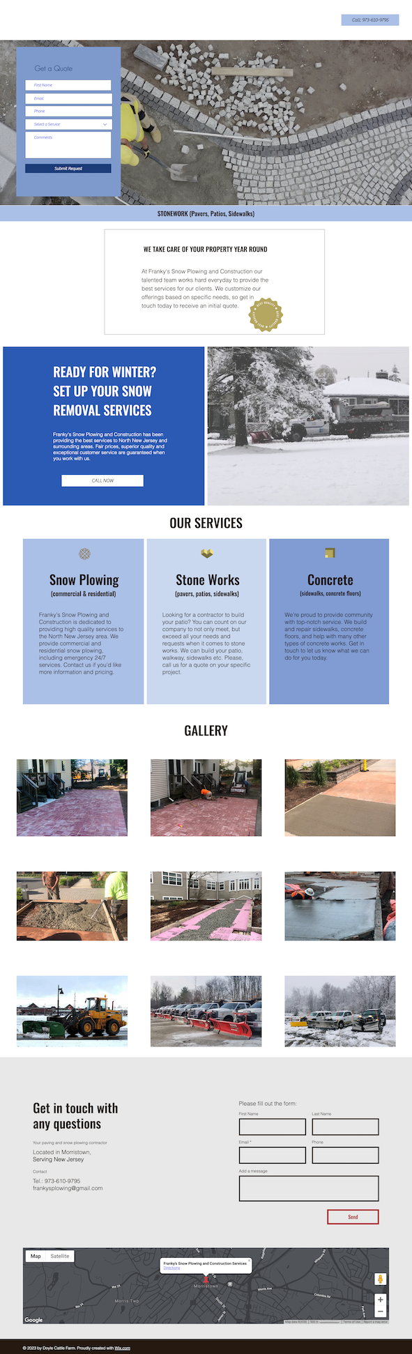 Website Design For Snow Plowing And Construction Company