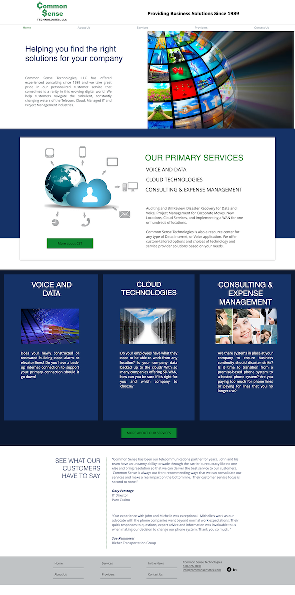 Website Design For A Consulting Company